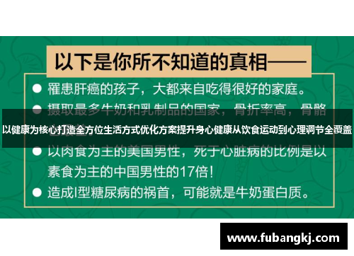 以健康为核心打造全方位生活方式优化方案提升身心健康从饮食运动到心理调节全覆盖